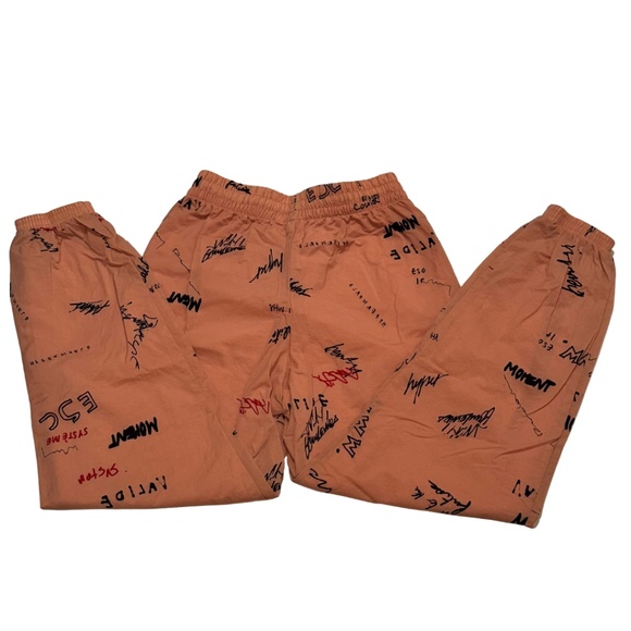 Adidas Originals RYV Track Pants Trace Pink Graffiti Jogger Size 12 - Picture 6 of 10